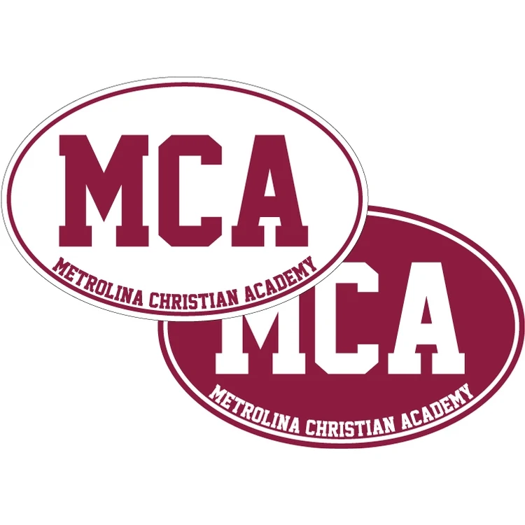 Custom 4" x 6" Oval 35 mil Car Magnet & Decal Combo 1