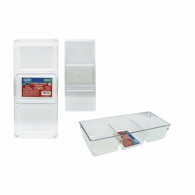 Three Section Plastic Storage Organizers