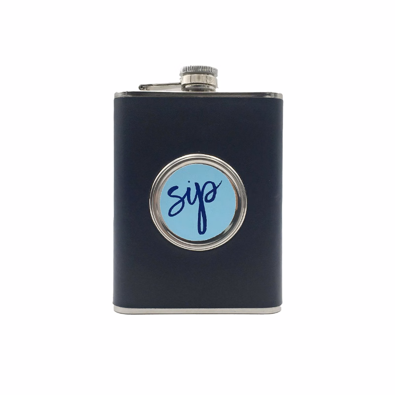 Stainless Steel Flask with Built-In Cup