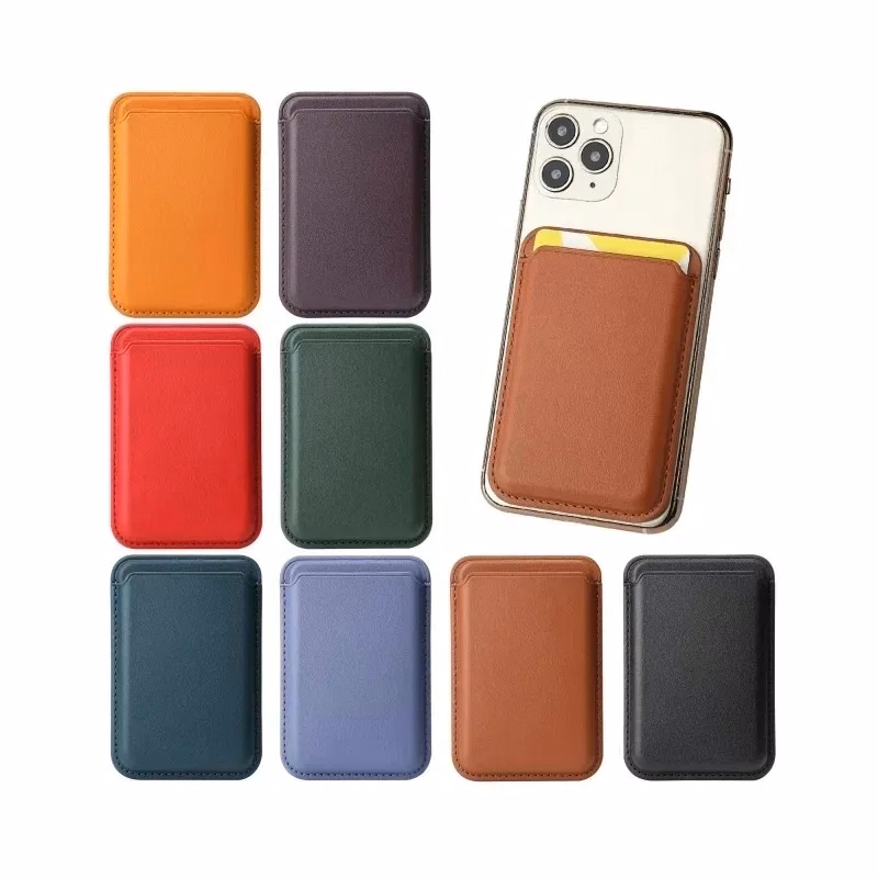 Custom Leather Phone Card Holder Magnetic Wallet