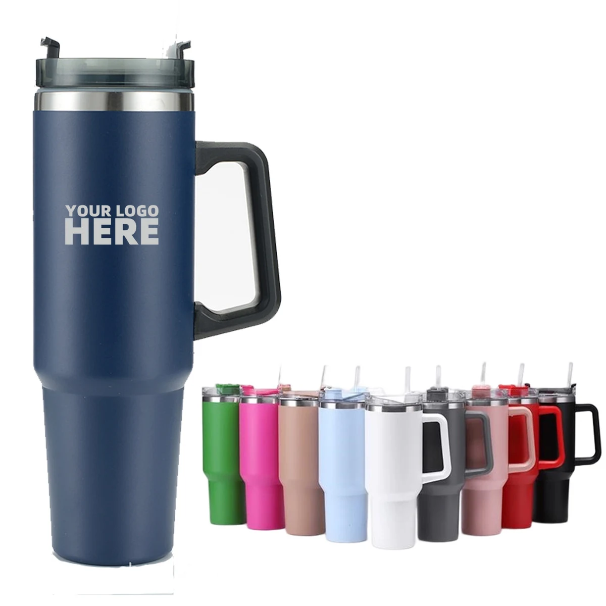 40 OZ Insulated Tumbler With Lid And Straw 1
