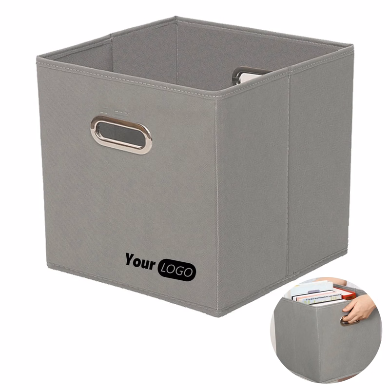 Cube Storage Boxes with Double Metal Handle