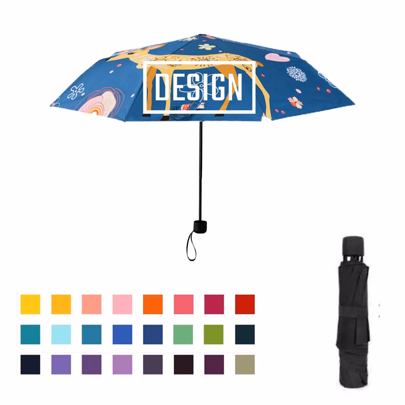 42" Arc Full Color Sublimation Folding Umbrella