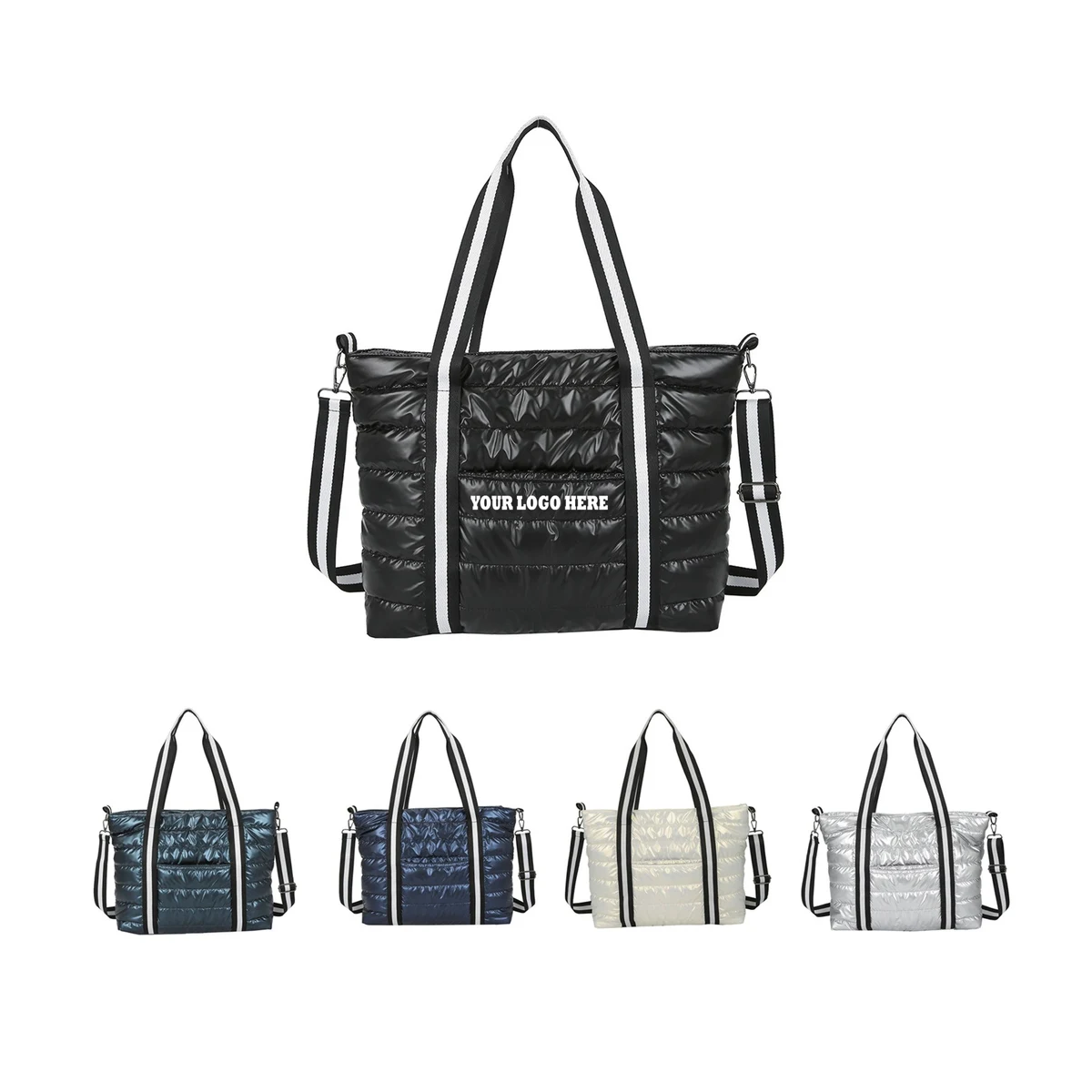 Nylon Tote Bag With Shoulder Strap 1