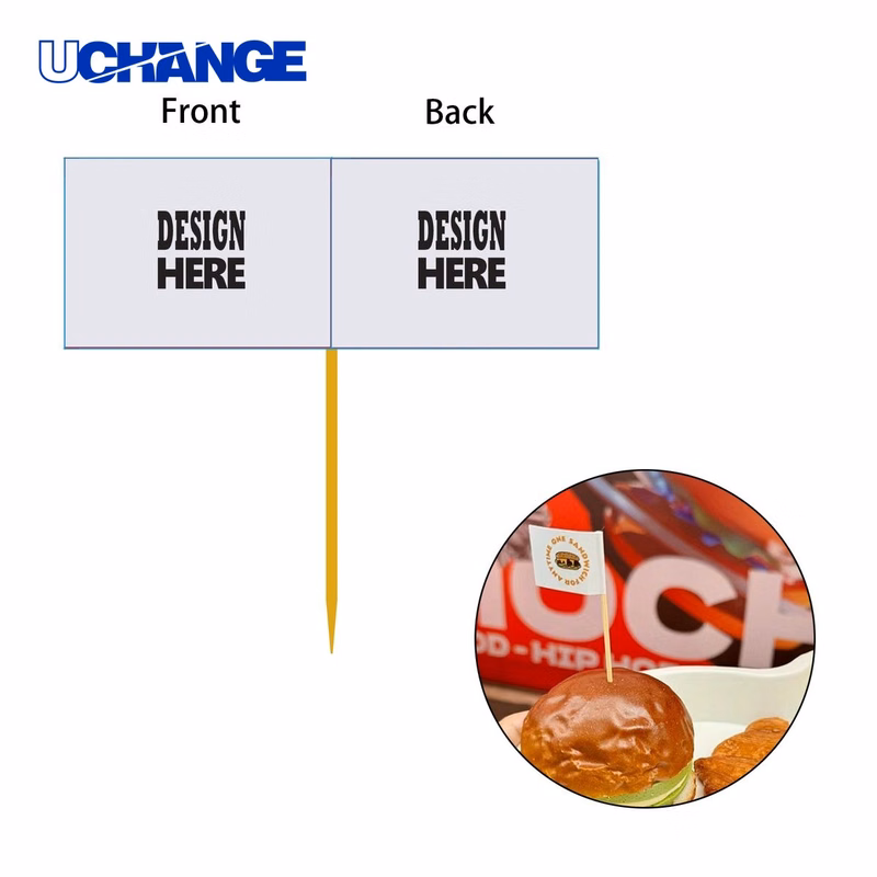 Logo Toothpick Flags for Appetizers, Buffets, and Branding