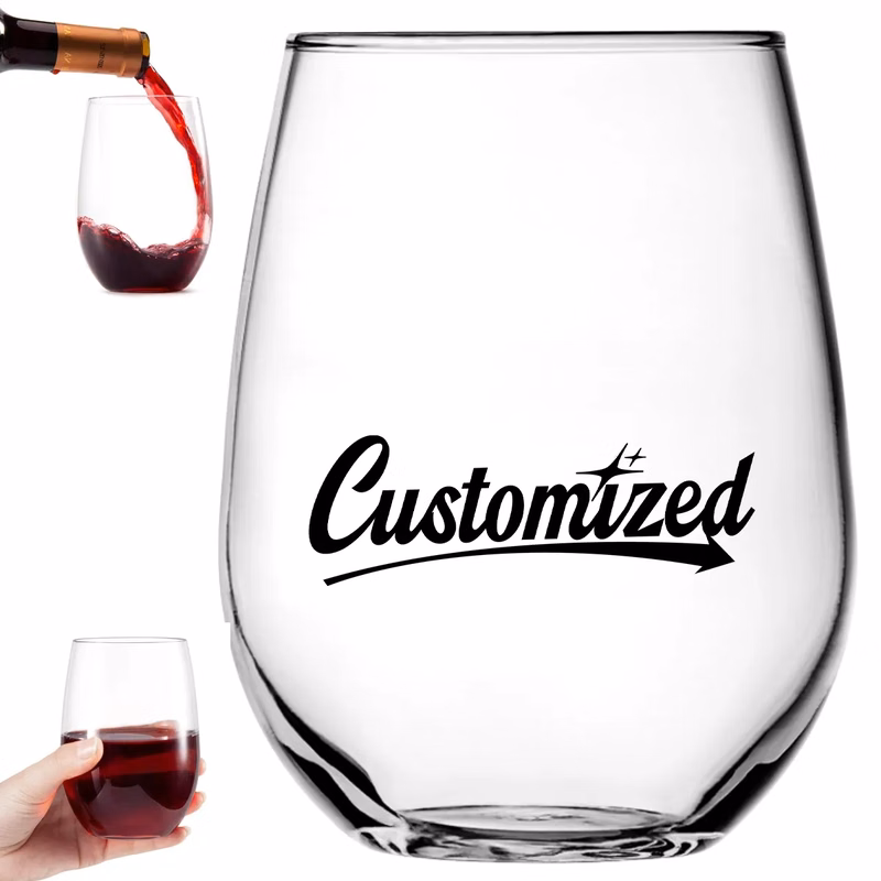 Unbreakable Reusable 16oz Plastic Stemless Wine Glass
