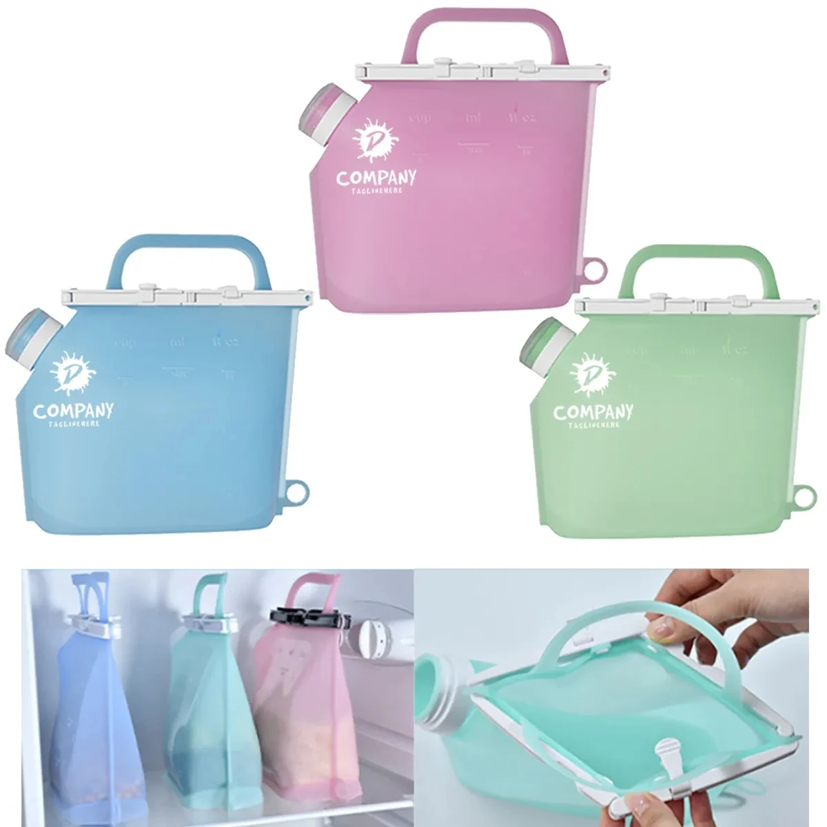 Reusable Leakproof Silicone Storage Food Container Bags 1