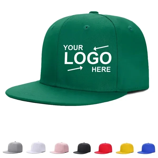 Custom Cotton Flat Brim Baseball Cap (21.2-24.4") — Sports Team & Corporate Branding 1