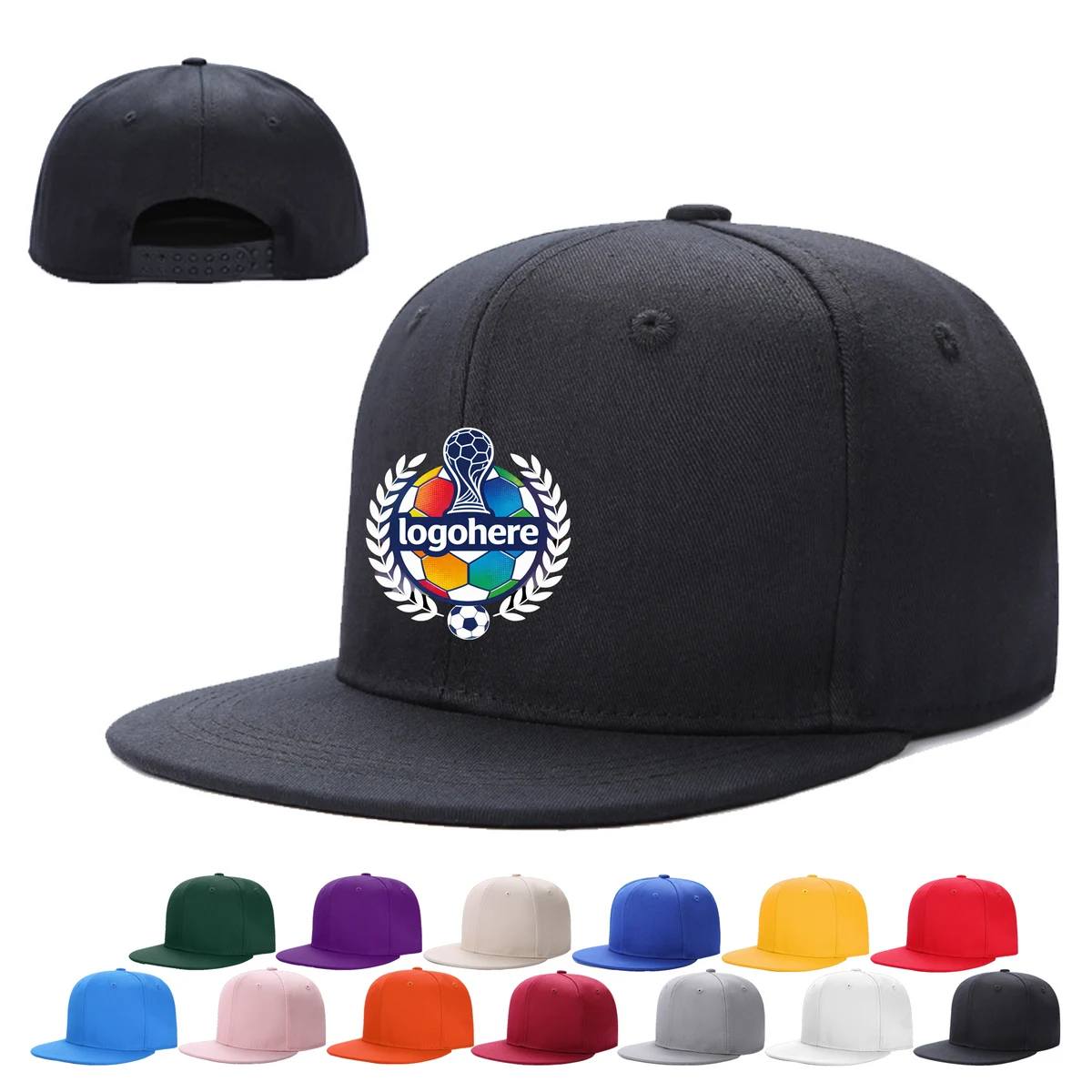 MOQ 10 Cotton Snapback Cap with Moisture Management 1