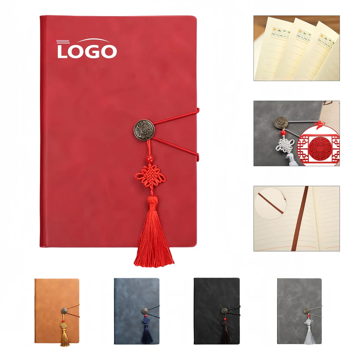 Chinese Style Journal With Tassel For Corporate Gift 1