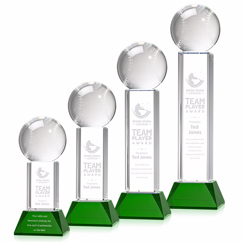 Baseball Award on Stowe Base - Green