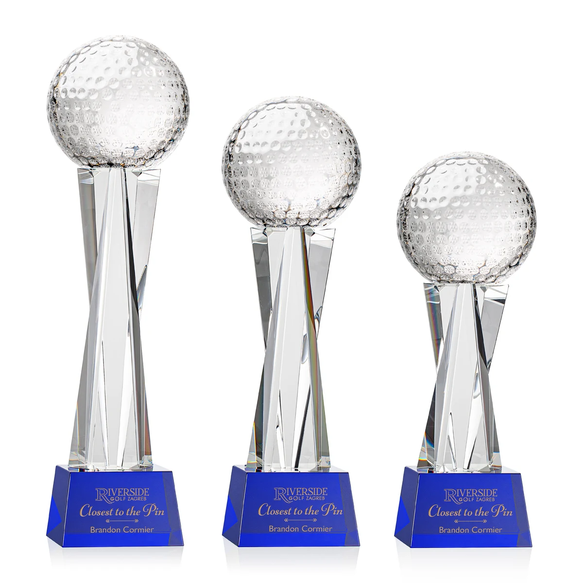 Golf Ball Award on Grafton Base - Blue 1