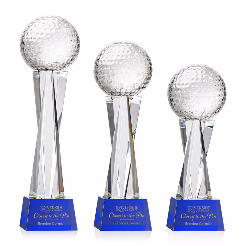Golf Ball Award on Grafton Base - Blue