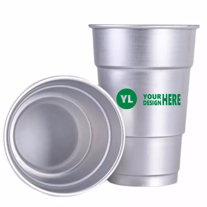 MOQ100 16oz Reusable Aluminum Cup