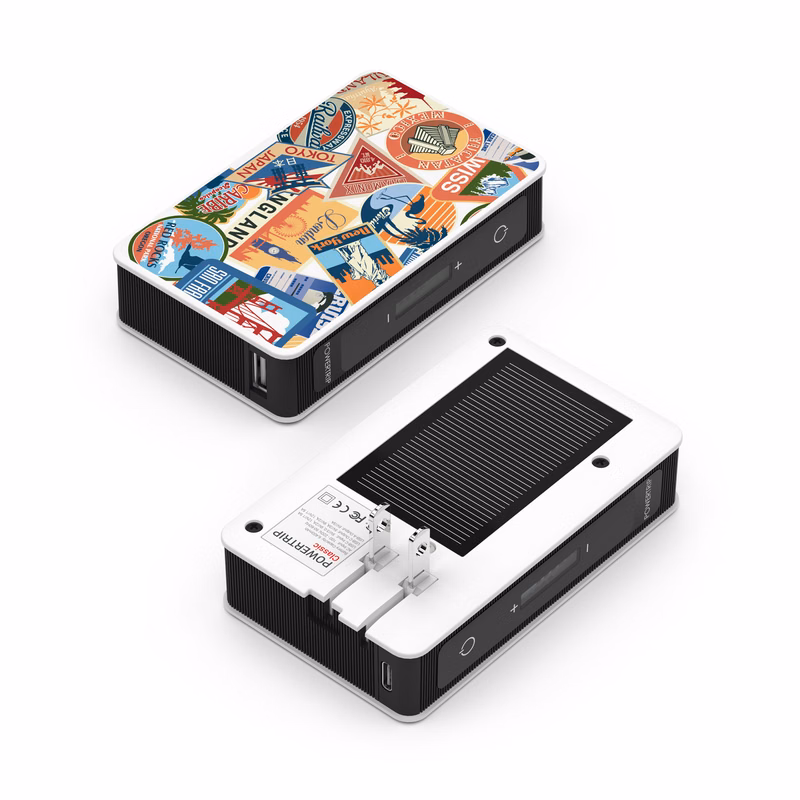 PowerTrip Classic: Portable Charger with Emergency Solar Panel