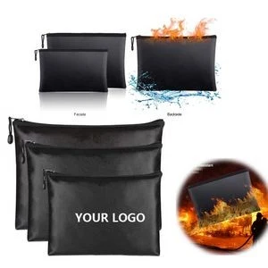 Fireproof Water Resistant Document Bag with Zipper for Money File 1