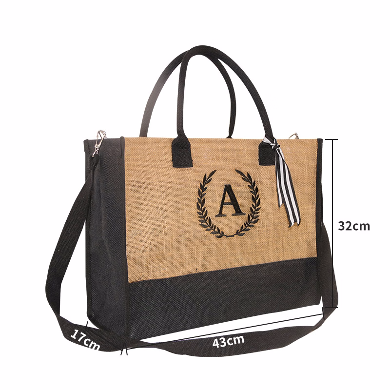 Jute Fabric Tote Bags With Handle