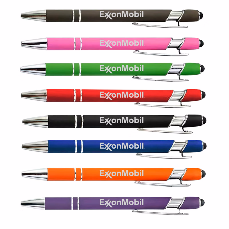 Soft-Touch Aluminum Pen w/ Stylus