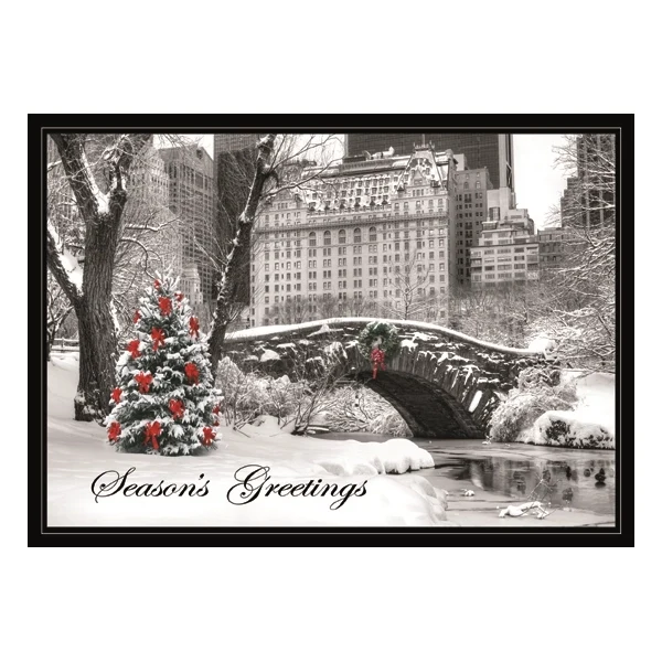 City Snow Day Holiday Card 1