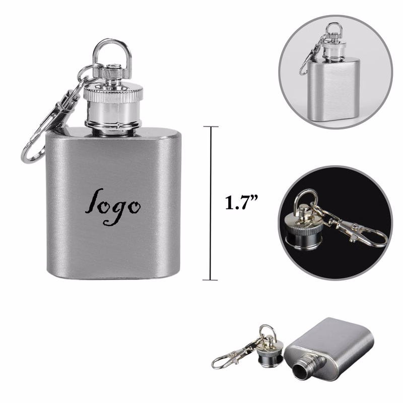 MOQ50 1oz Keychain Stainless Steel Flask