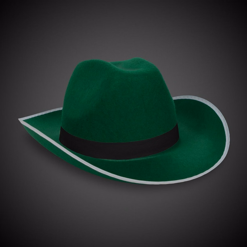 Green Cowboy Hat with Black Band(Imprinted)