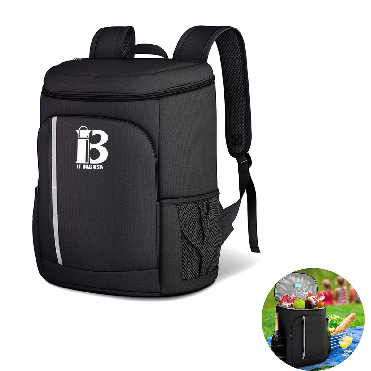 Oxford Picnic Large Insulated Cooler Bag Black 1