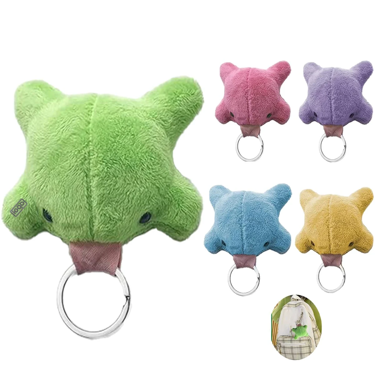 Cute Cartoon Frog Plush Toy Keychain Bag Charm Pendant 1