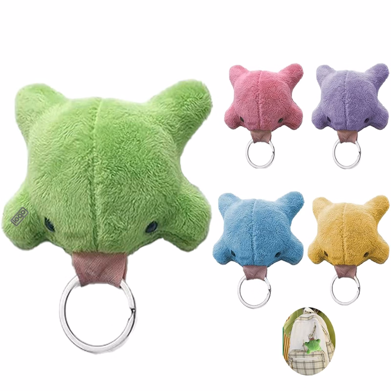 Cute Cartoon Frog Plush Toy Keychain Bag Charm Pendant