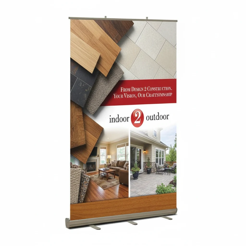 Standard Retractable Banner Stand Kit, Vinyl, Wide - 48" x 80" 1