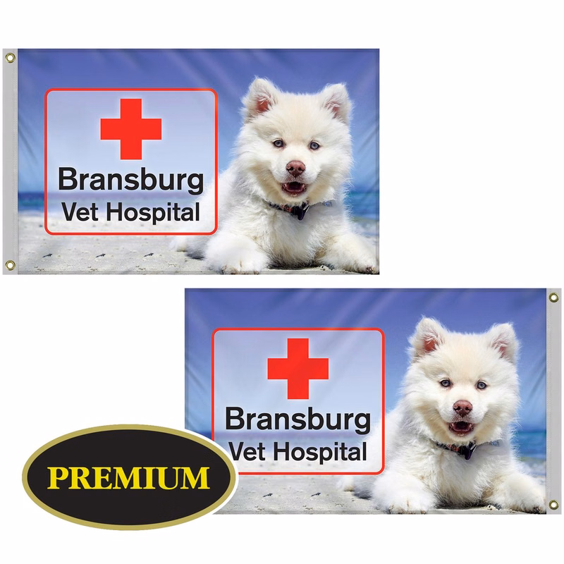 2.5' x 4' Double Sided Digitally Printed Knitted Polyester Flags