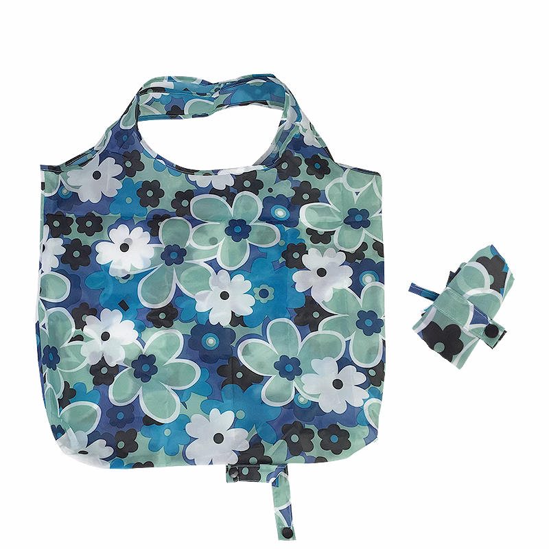 Reusable Supermarket Decorative Polyester Grocery Fordable Shopping Bag