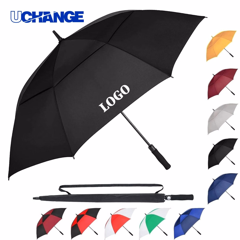 Automatic Windproof Double-Canopy Golf Umbrella