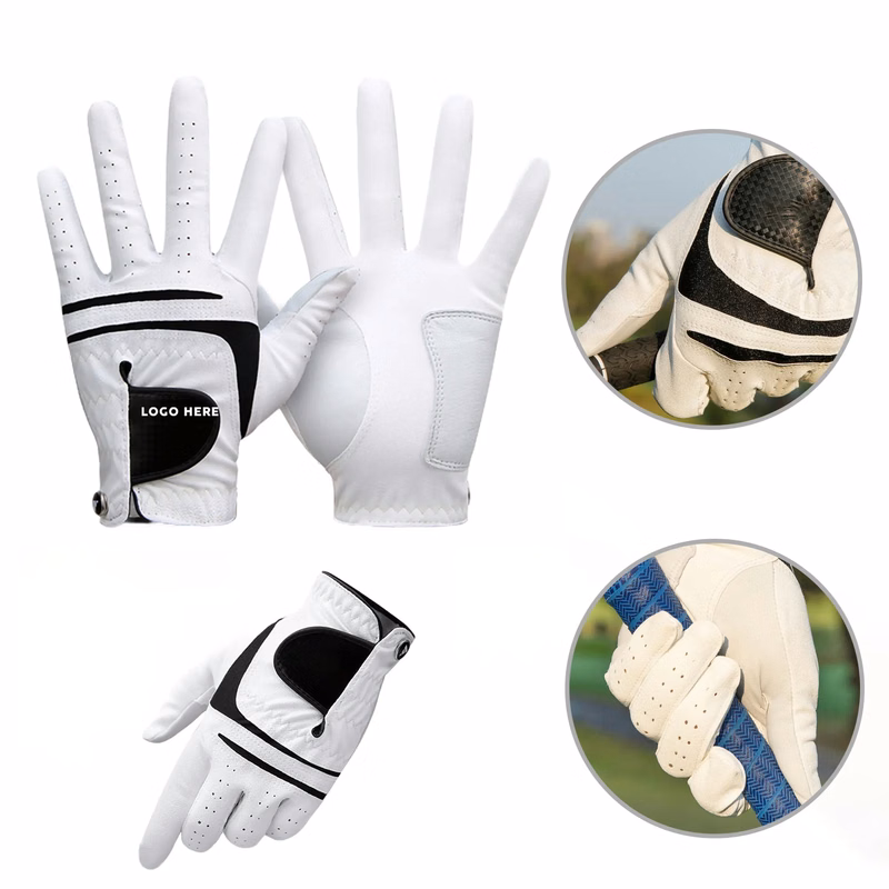 Customizable men's sheepskin golf gloves