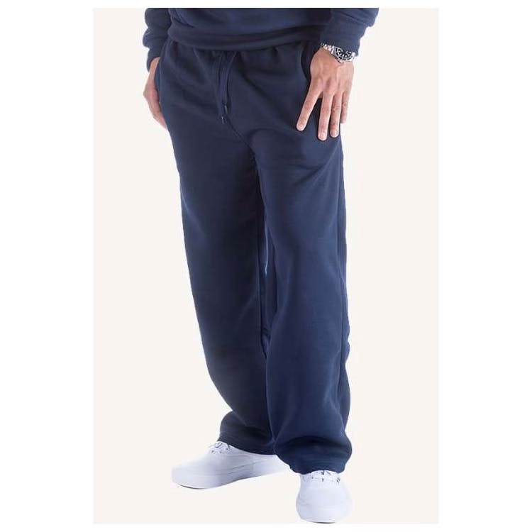 Men's Fleece Open Leg Sweatpants - Size XL Navy