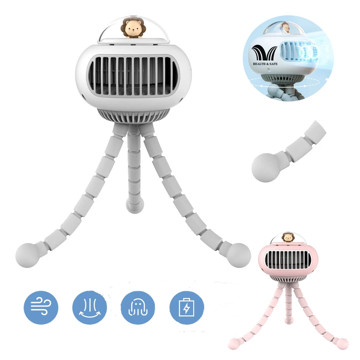 Octopus Leafless Stroller Fan 1