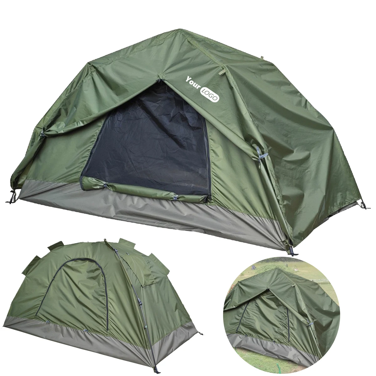 Polyester Double Layer Rainproof Camping Tent 1