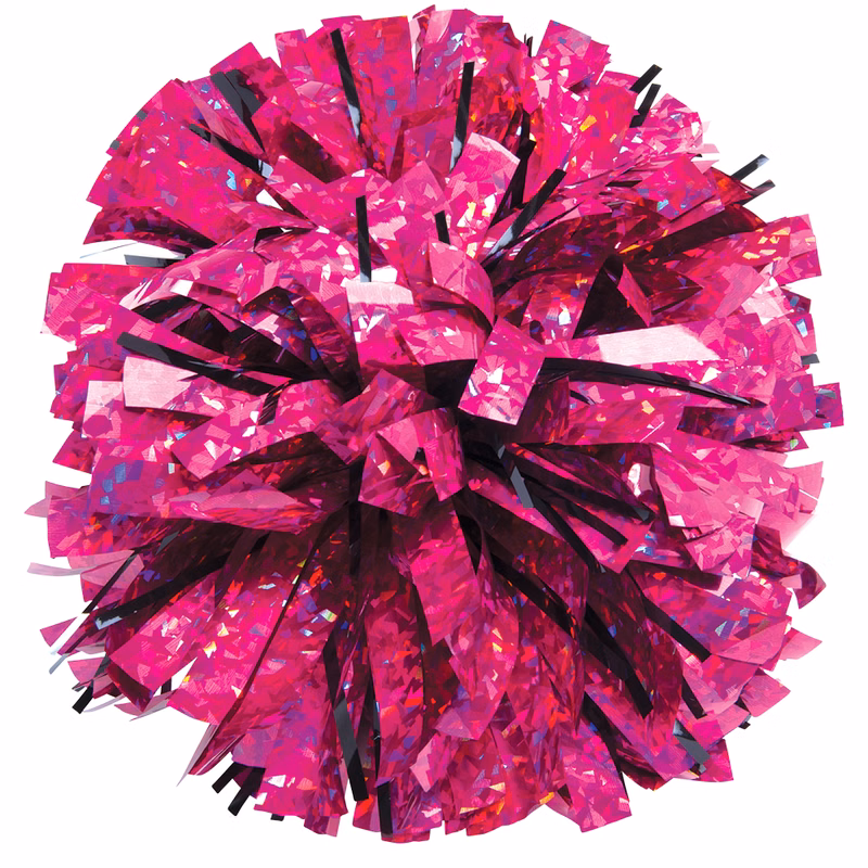 Custom Holographic Show Pom with Glitter