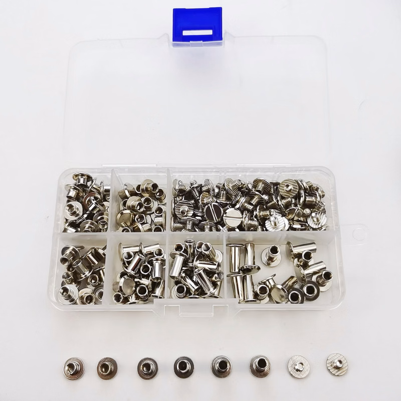 90 Sets Metal Round Rivets Kit