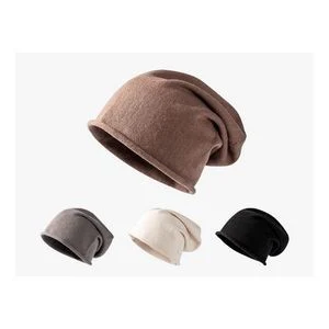 Unisex Leisure Rolled Hem Thin Knit Cap 1