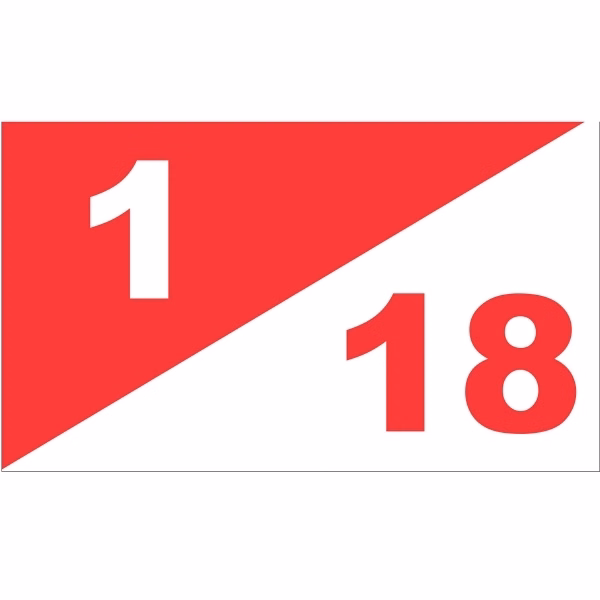 Tube 1/18 Hole Golf Flag Set - Diagonal