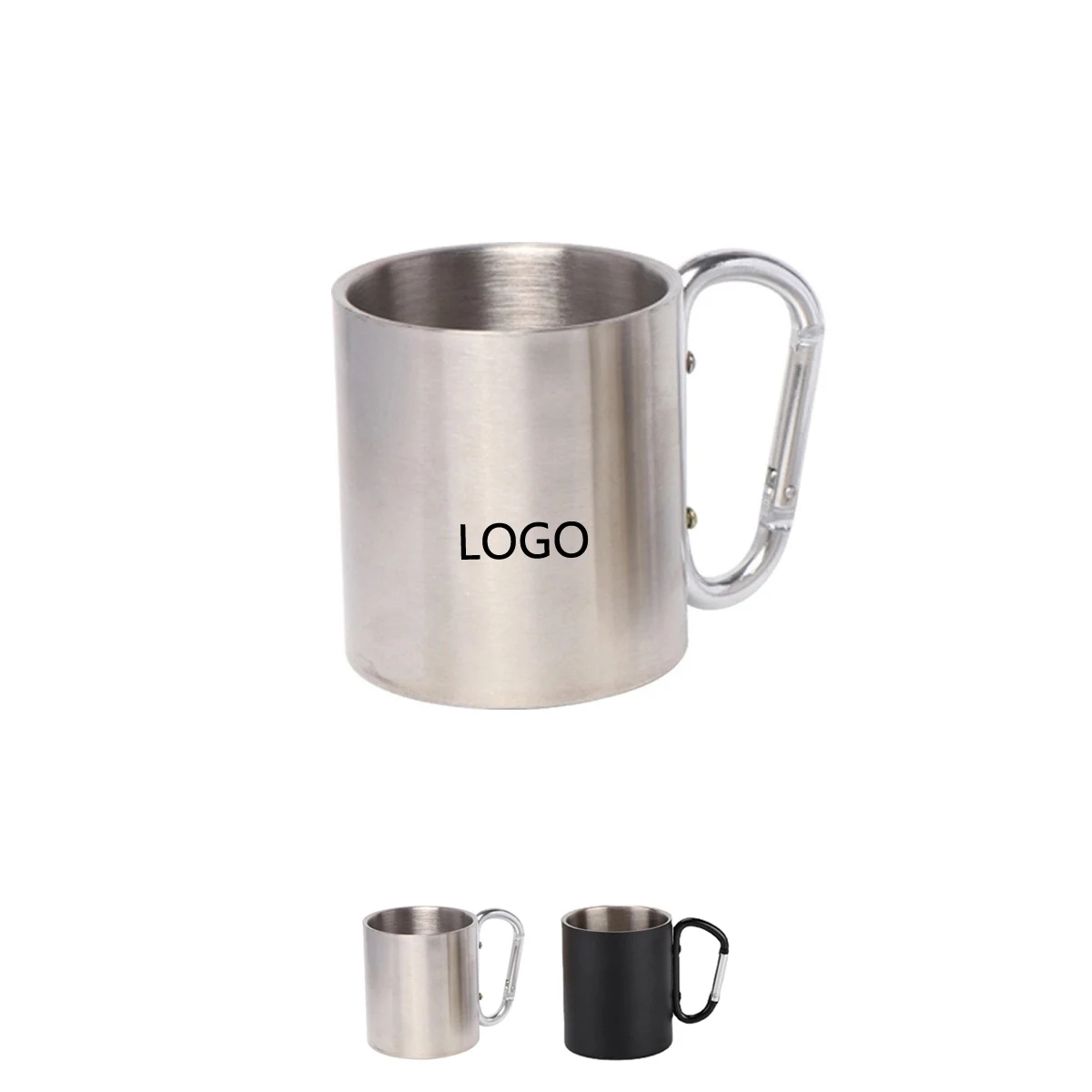 10 Oz Stainless Steeel Carabiner Mug 1