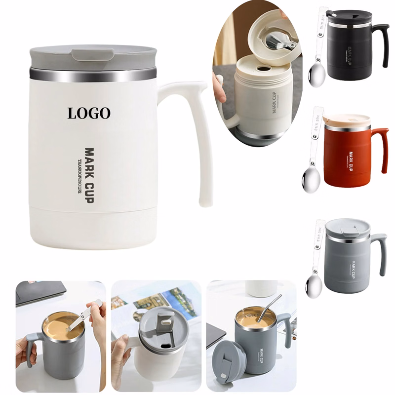 17OZ Insulated Mug with Lid and Spoon