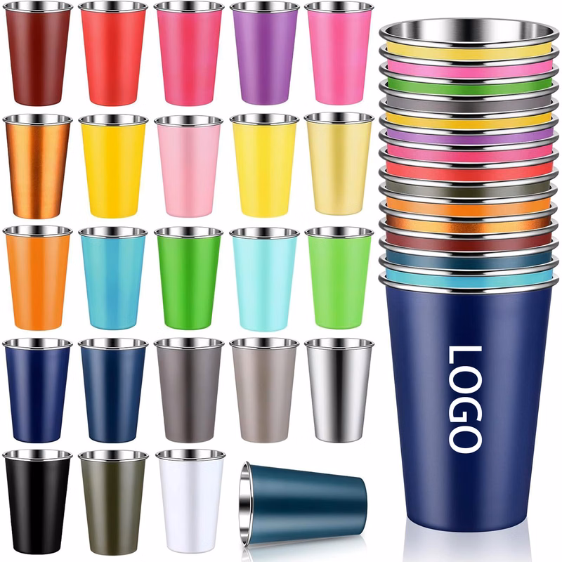 16oz Unbreakable Steel Camping Drinkware