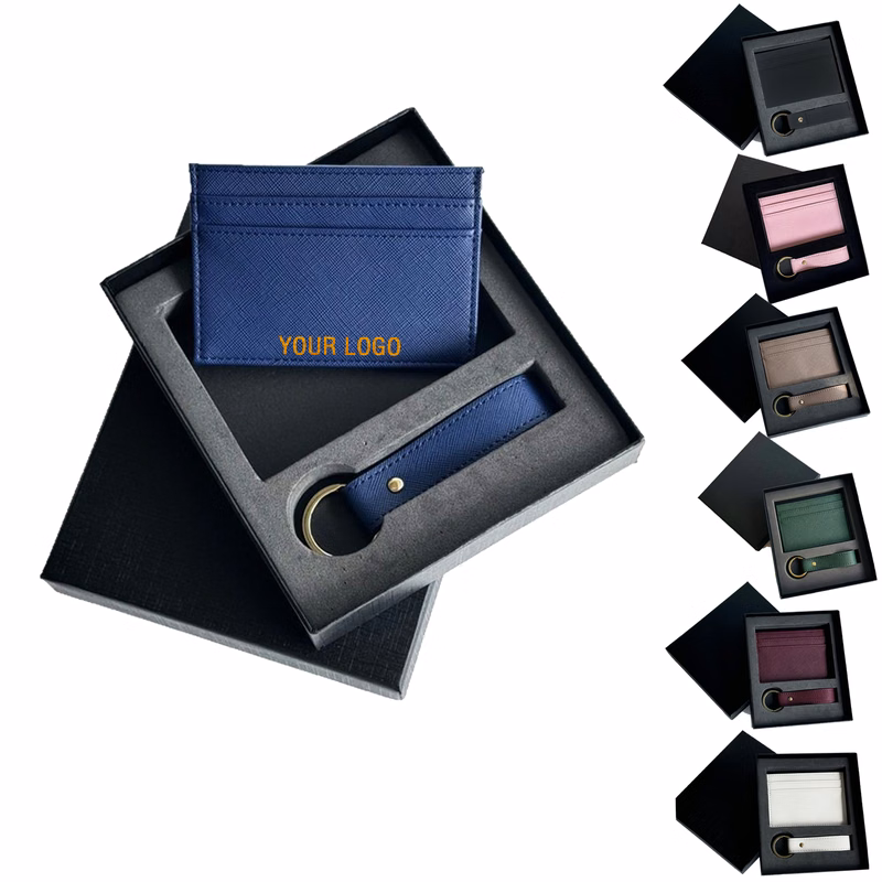 MOQ 10 PCS Multi-Card Wallet Keychain Set