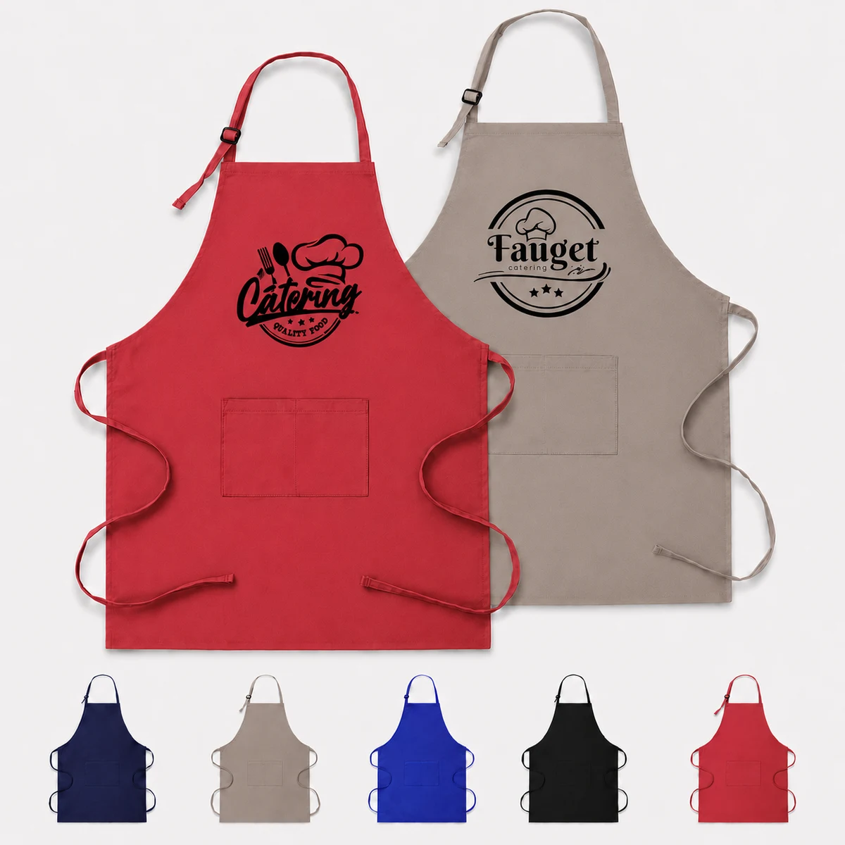 7 Oz Adjustable Bib Apron With Double Pockets 1