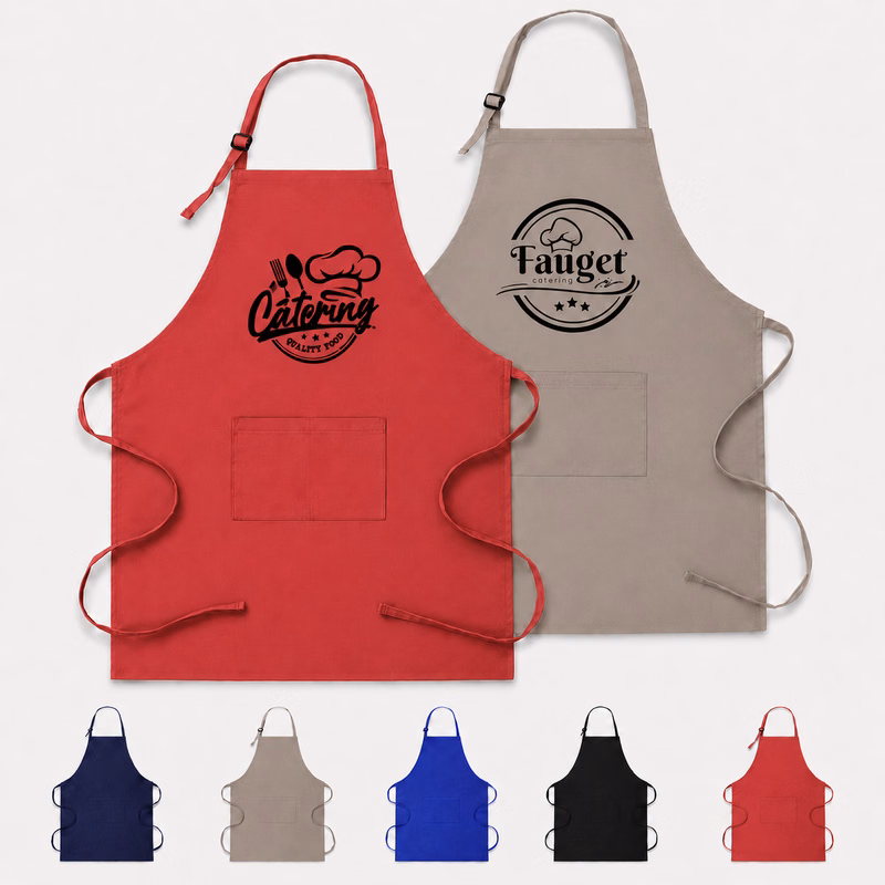 7 Oz Adjustable Bib Apron With Double Pockets