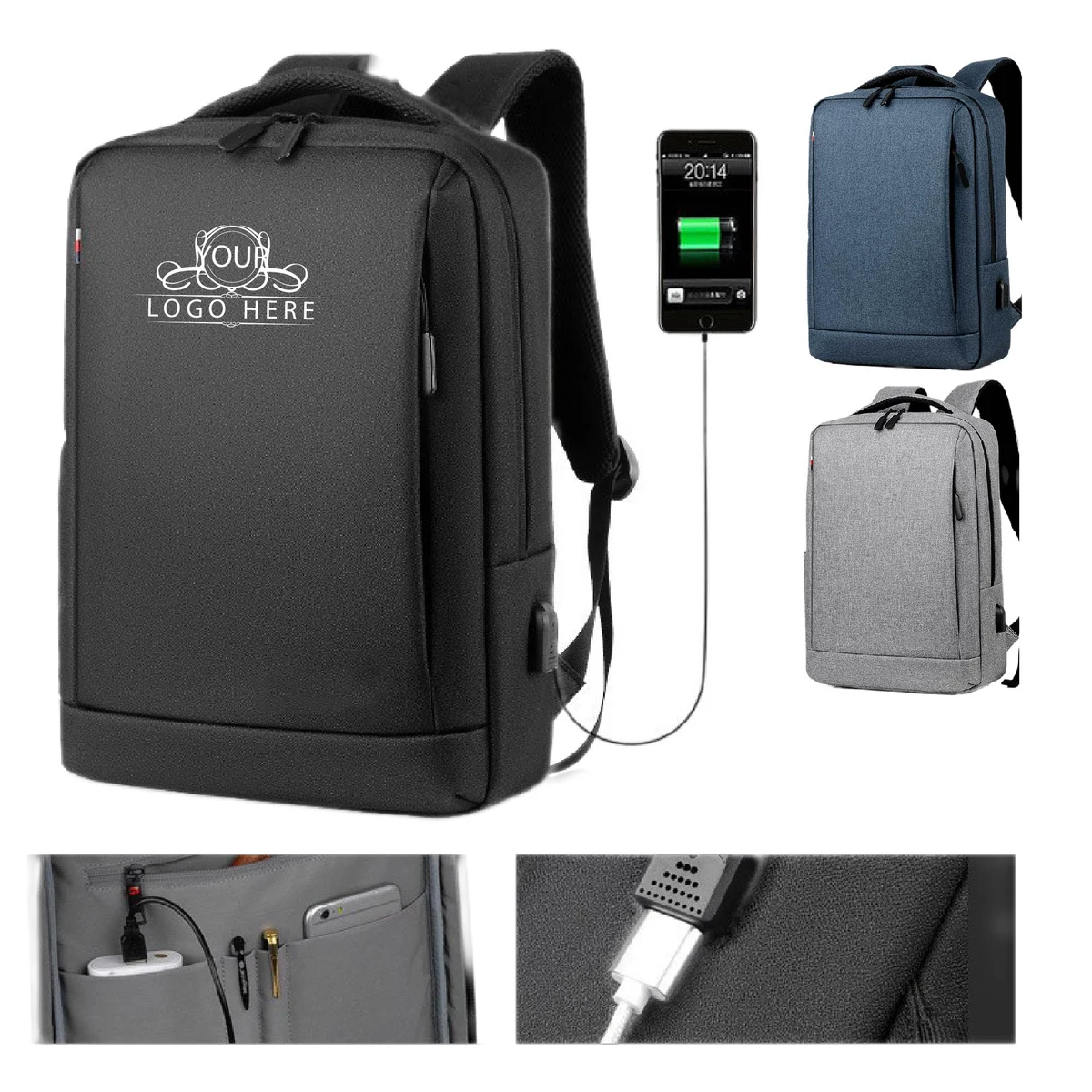 Business Anti Theft Slim Durable LaptoPPY Backpack 1