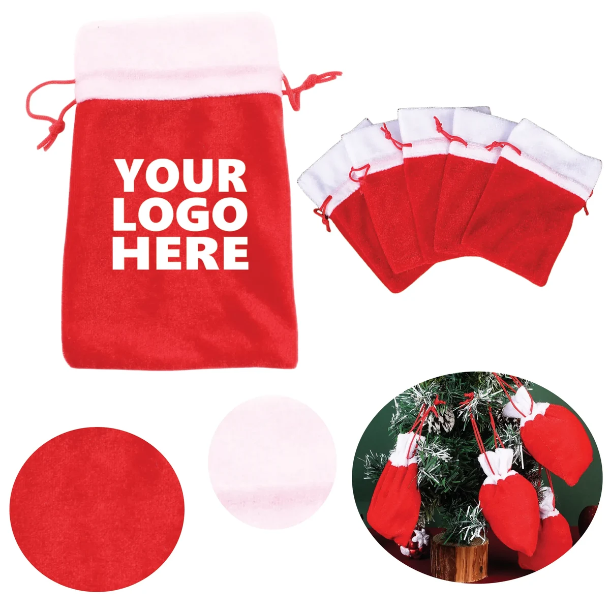 Christmas Drawstring Gift Bag 1