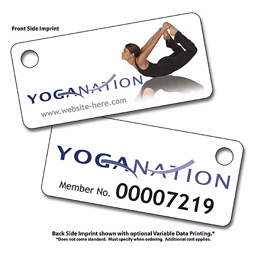 Plastic Key Tag - UV Coated (1Side) 2.75x1.25 (.25 Inch Diameter Hole Punch)
