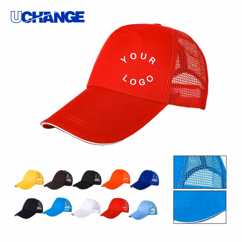 Breathable Trucker Hat Headwear with Cotton Front Panel